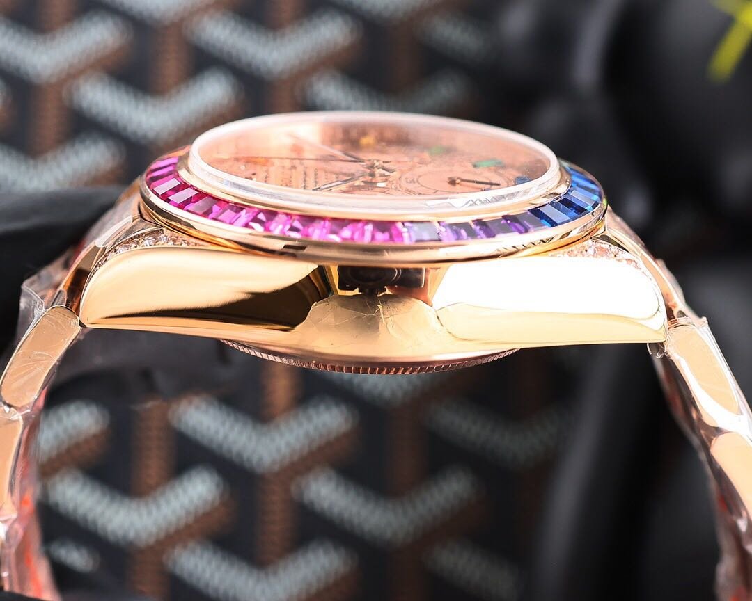 Rolex Over the top of the Rainbow - Rolex rainbow Ring Datona Platinum eye Cal.7750 mechanical timing
