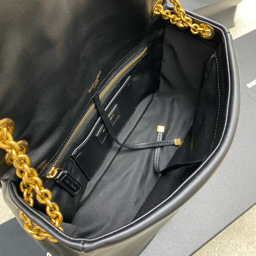 JAMIE 4.3 Small Original Sheepskin Handbag Black Sheepskin/Gold 763475-3