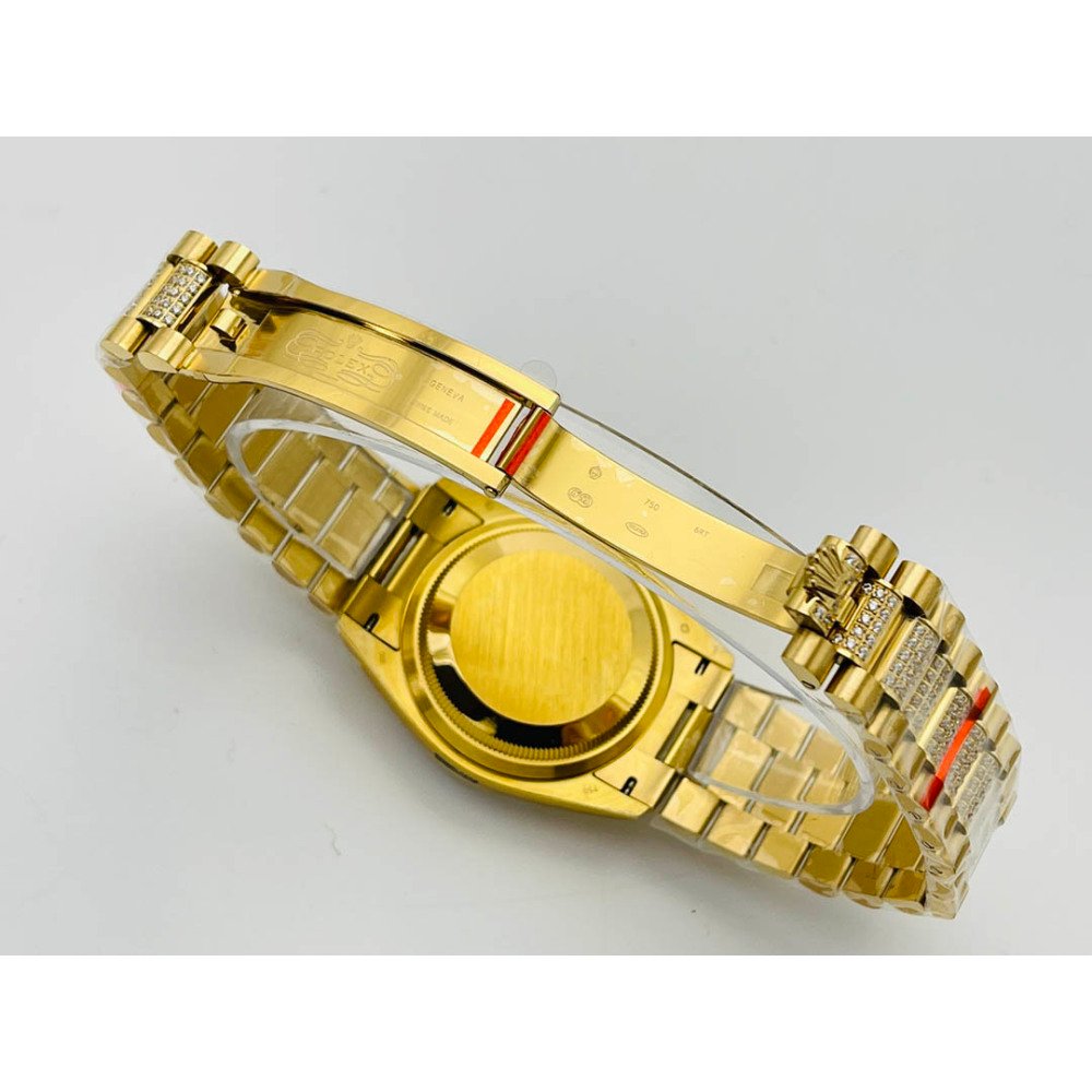 Rolex Day-Date Yellow Gold Dial All Diamond Swiss Clone 3255 Movement