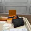 LV embossed wallet card holder