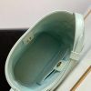 CEL1N_E CUIR TRIOMPHE Mini Smooth Cowhide Bucket Bag Light Green 19.5 X 16 X 7 cm