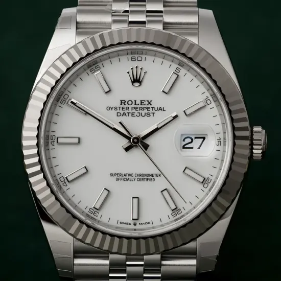 Rolex Datejust 41 Oystersteel and 18K White Gold 41 mm White Dial 126334-0010