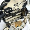 𝐃𝐢𝐨𝐫 𝐃-𝐋𝐈𝐓𝐄 handbag Black peony five-grid embroidery
