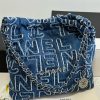 Chanel 24A 22Bag medium denim garbage bag AS3261W1080