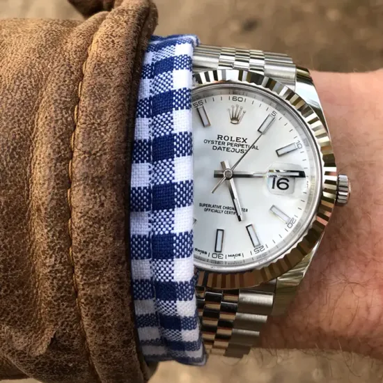 Rolex Datejust 41 Oystersteel and 18K White Gold 41 mm White Dial 126334-0010