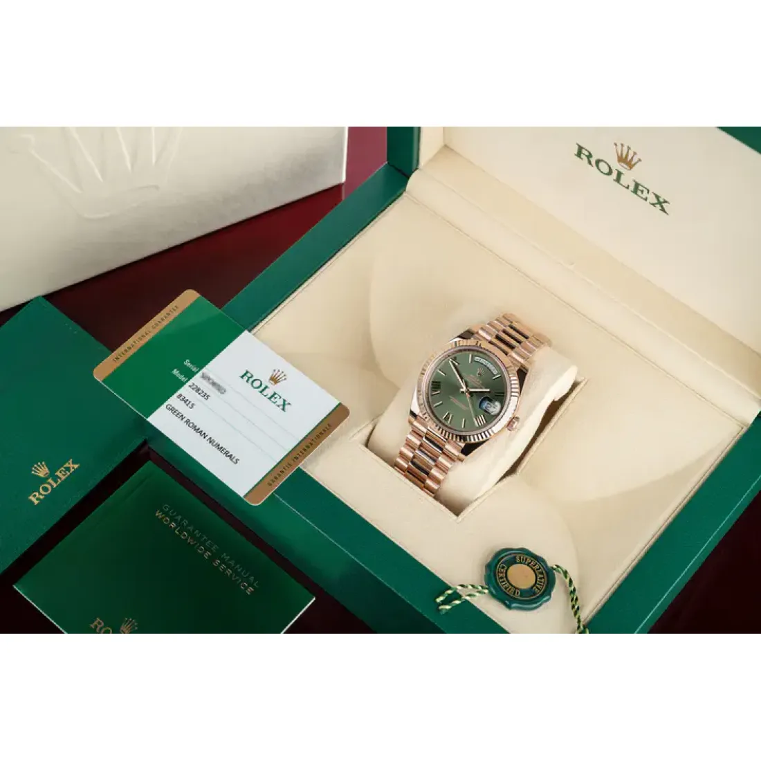 Rolex Day-Date President 40mm 18ct Everose Gold 228235-0025 Unworn