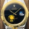 Rolex Datejust 16238 Black Onyx Dial Gold Steel Jubilee Bracelet Swiss Clone Movement