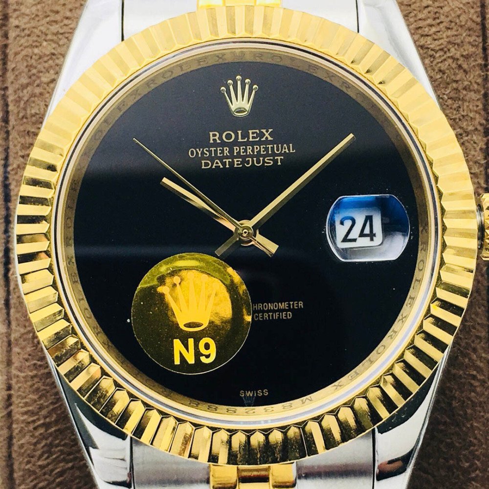 Rolex Datejust 16238 Black Onyx Dial Gold Steel Jubilee Bracelet Swiss Clone Movement