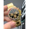 Rolex Daytona 116598 Rainbow Yellow Gold Diamond Black Dial Super Clone 4130