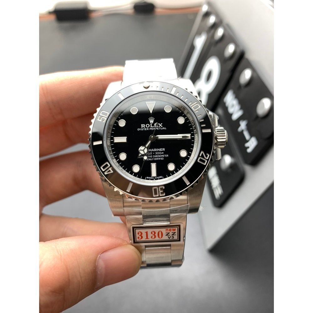 Rolex Submariner 114060 Black Dial No Date Steel Swiss 3130 Clone Movement