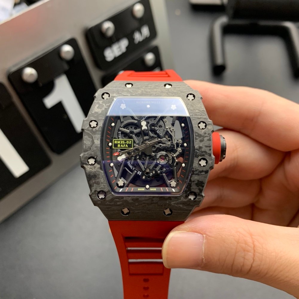 Richard Mille RM35-02 Carbon Fiber Skeleton Dial Mens Watch