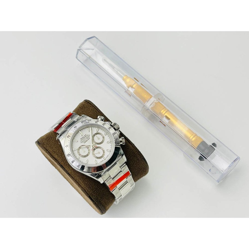 Rolex Daytona 116520 Steel Bezel White Dial Swiss Clone 4130 Movement