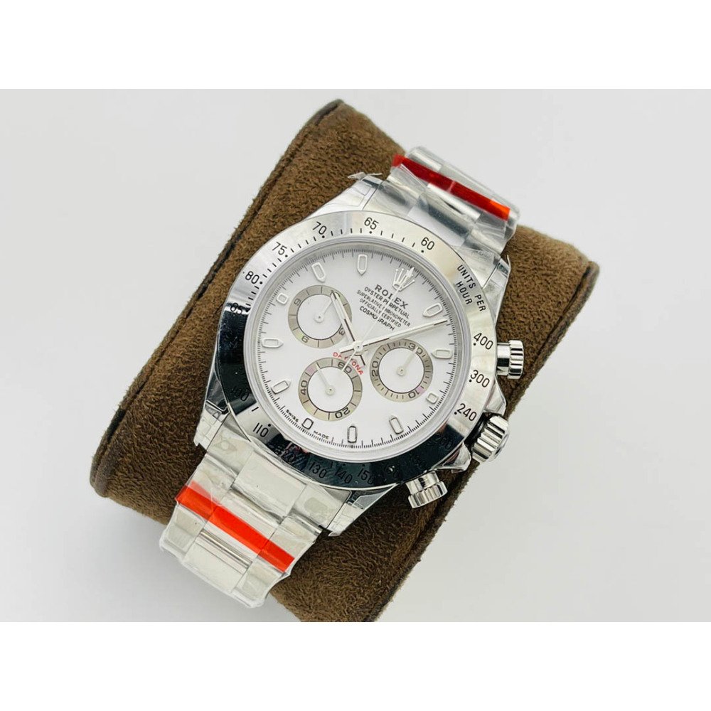 Rolex Daytona 116520 Steel Bezel White Dial Swiss Clone 4130 Movement