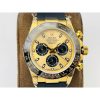 Rolex Daytona 116518LN Gold Yellow Black Dial Rubber 1:1 Super Clone 4130 Movement