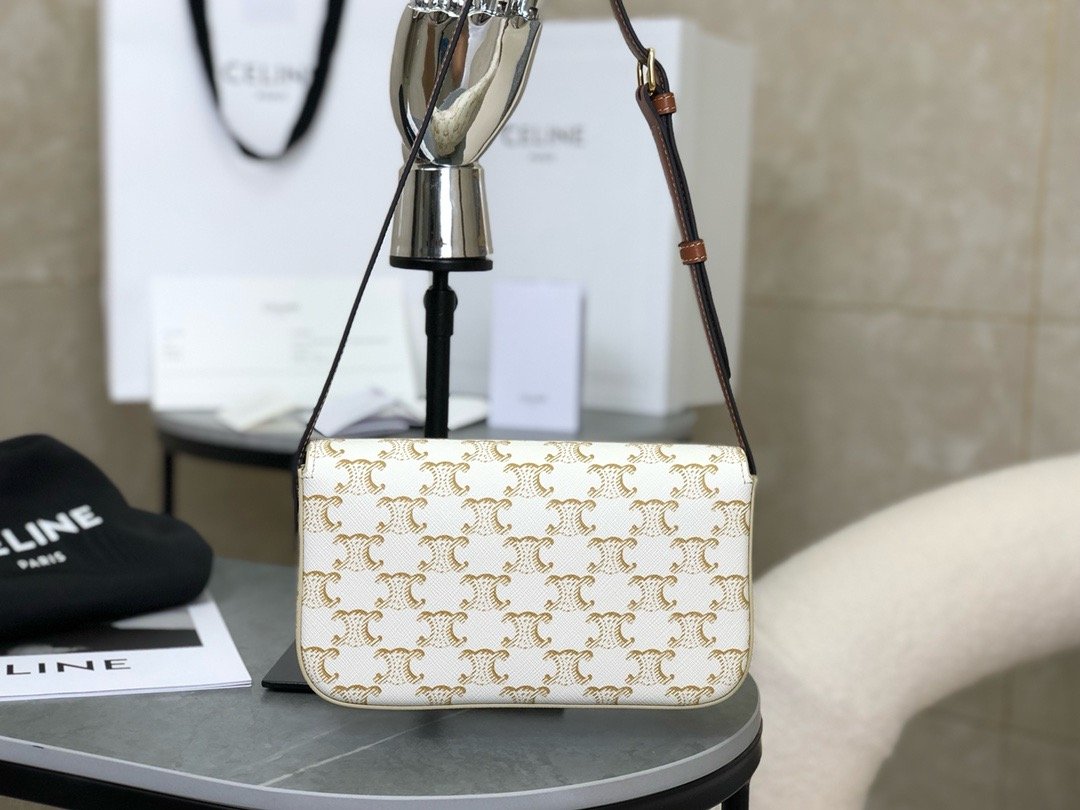 𝗖𝗘𝗟𝗜𝗡𝗘 | Arc de Triomphe underarm White 𝟮𝟬*𝟭𝟬*𝟰𝒄𝒎bag