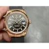 Rolex Sky-Dweller m336235-0004 rose gold and black Dial Rubber Strap 2824 Movement