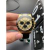Rolex Daytona 116518LN Black Ceramic Bezel 18K Yellow Gold Dial Rubber Strap Swiss 4130 Movement