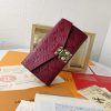 LV Diamond pattern leather embossed pochette metis handbag envelope wallet