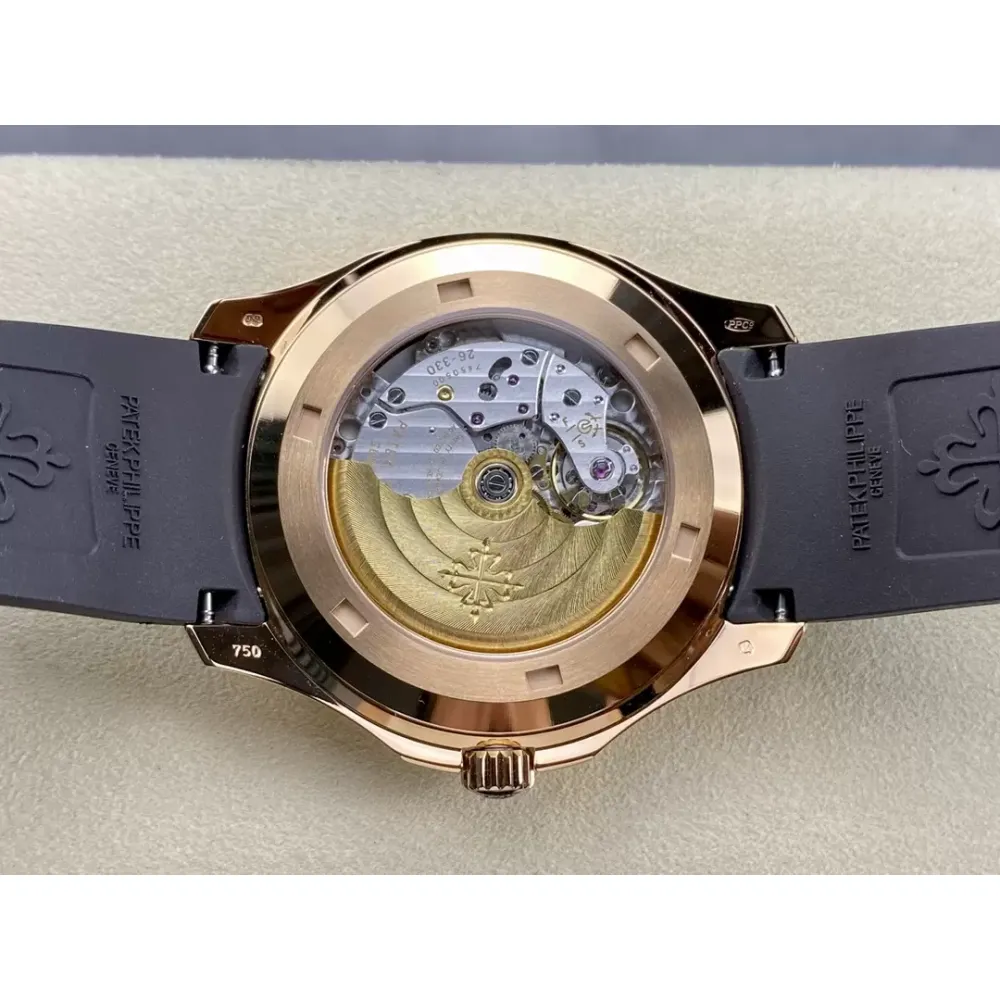 Patek Philippe Aquanaut 5167R-001 RG 3KF Best Edition Brown Dial on Black Rubber Strap A324 Super Clone V3