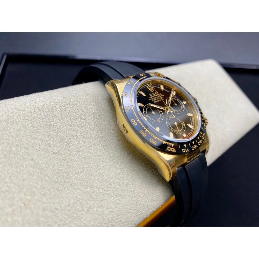 Rolex Daytona 116518LN Black Dial Rubber Strap A7750 Movement