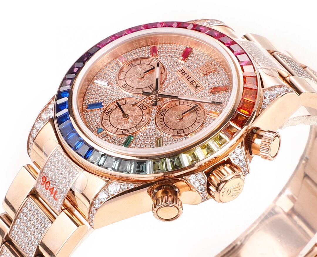 Rolex Over the top of the Rainbow - Rolex rainbow Ring Datona Platinum eye Cal.7750 mechanical timing