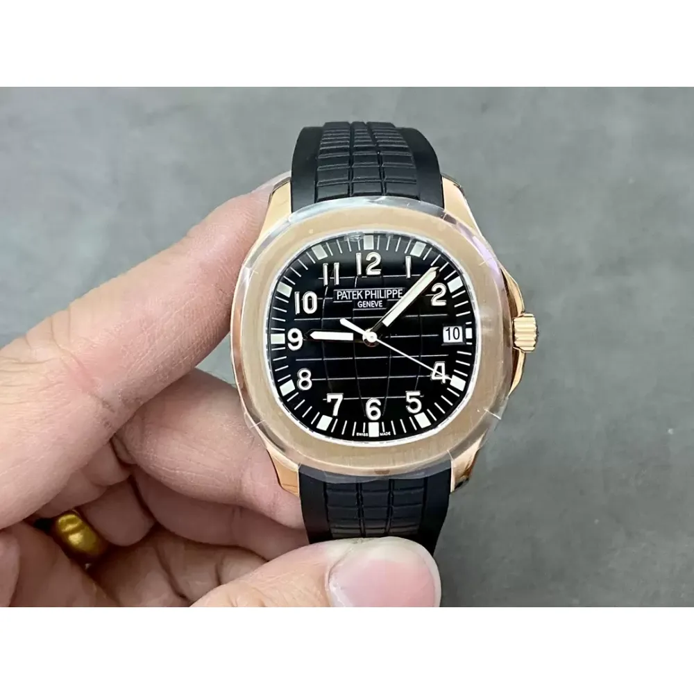 Patek Philippe Aquanaut 5167R-001 RG 3KF Best Edition Brown Dial on Black Rubber Strap A324 Super Clone V2