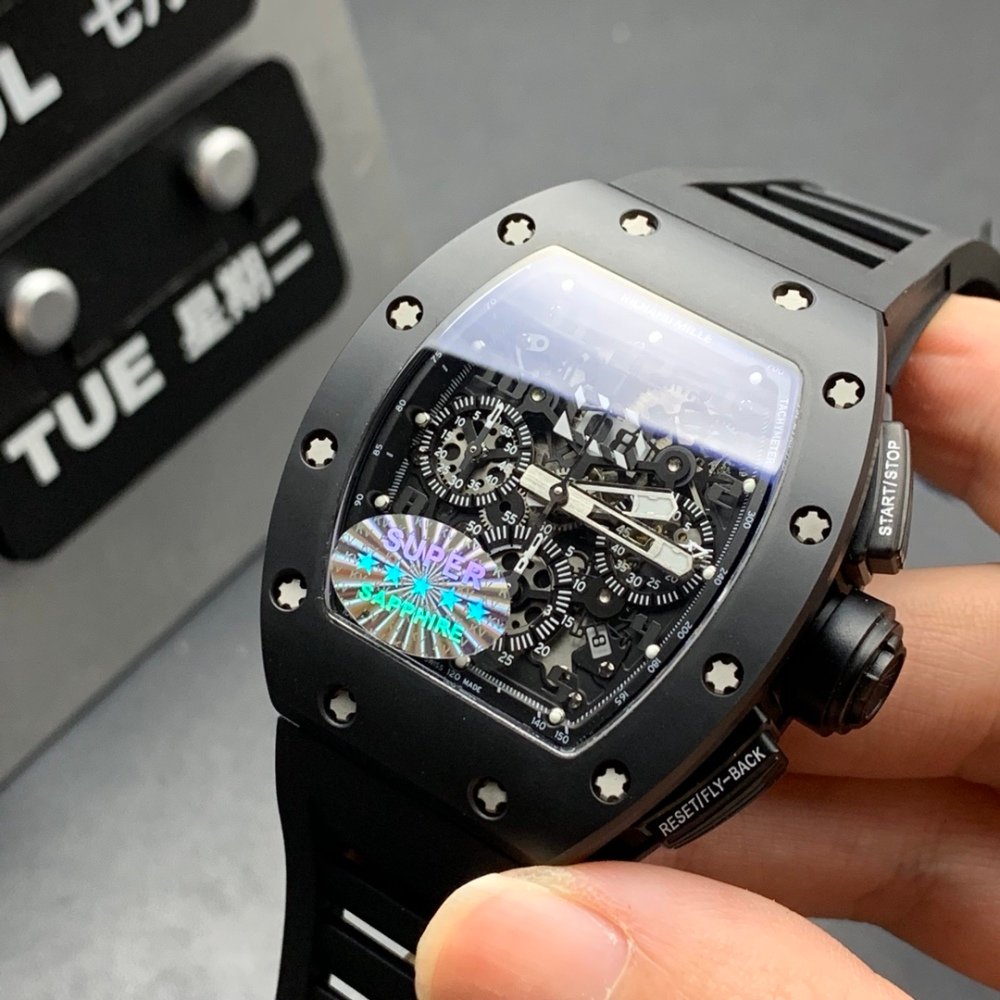 Richard-Mille-rm011-fm-real-ceramic-case-chronograph-rep-watch-crystal-skeleton-dial-black-on-black-rubber-strap-a7750-kvf-11-best-edition