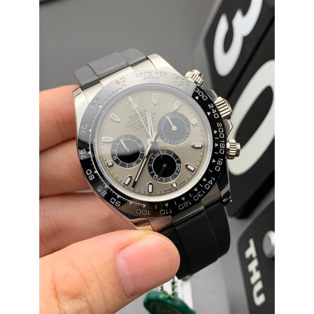 Rolex Daytona 116519LN Silver Gray Dial White Gold Super Clone 4130 Movement