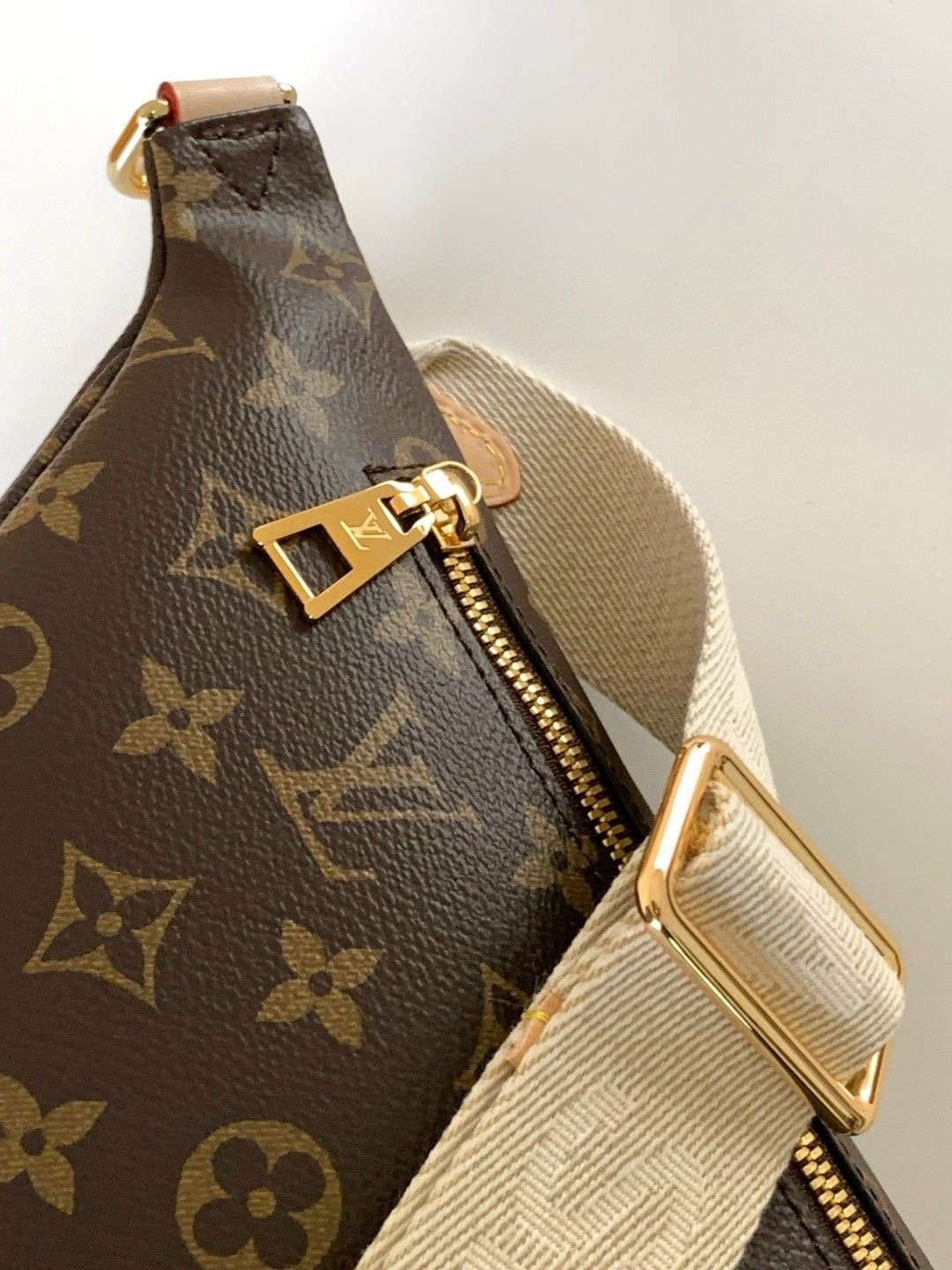 LV high rise waist bag monogram coated canvas
