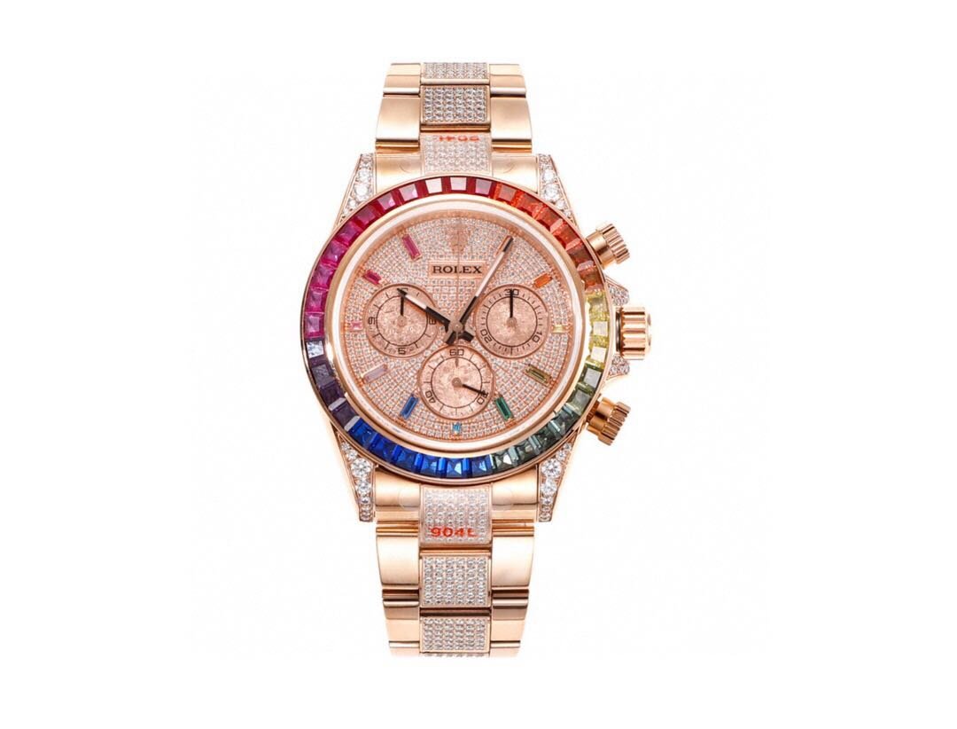 Rolex Over the top of the Rainbow - Rolex rainbow Ring Datona Platinum eye Cal.7750 mechanical timing