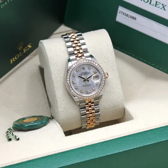 Christmas Promotion -Rolex Lady Datejust 28mm Everose Diamond Bezel Two-Tone 279381 For Women New