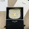 TEEN BESACE TRIOMPHE chain shiny cowhide handbag white