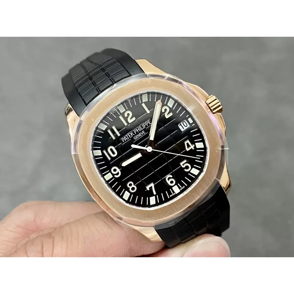 Patek Philippe Aquanaut 5167R-001 RG 3KF Best Edition Brown Dial on Black Rubber Strap A324 Super Clone V2