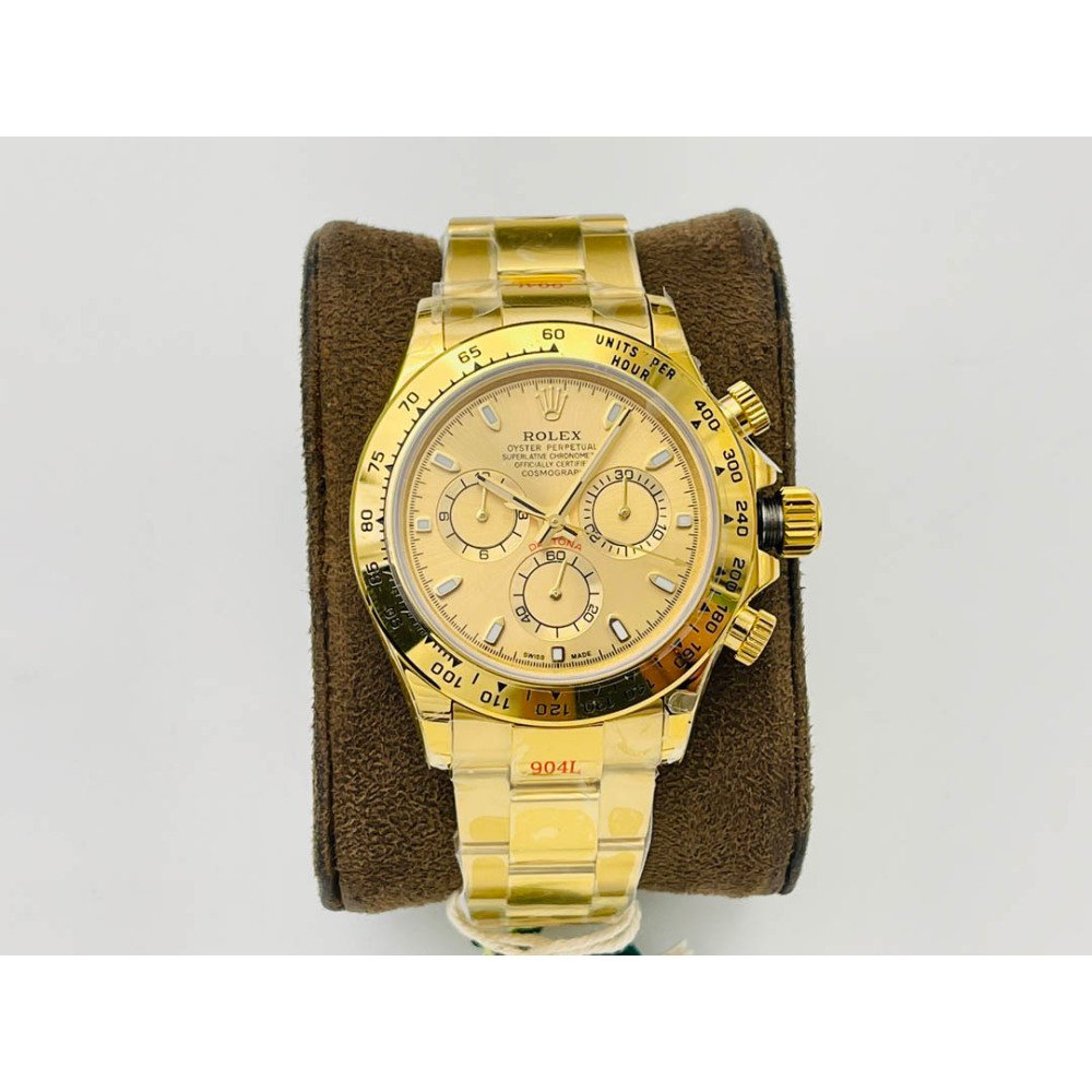Rolex Daytona 116528 18K Yellow Gold Champagne Dial 4130 Movent