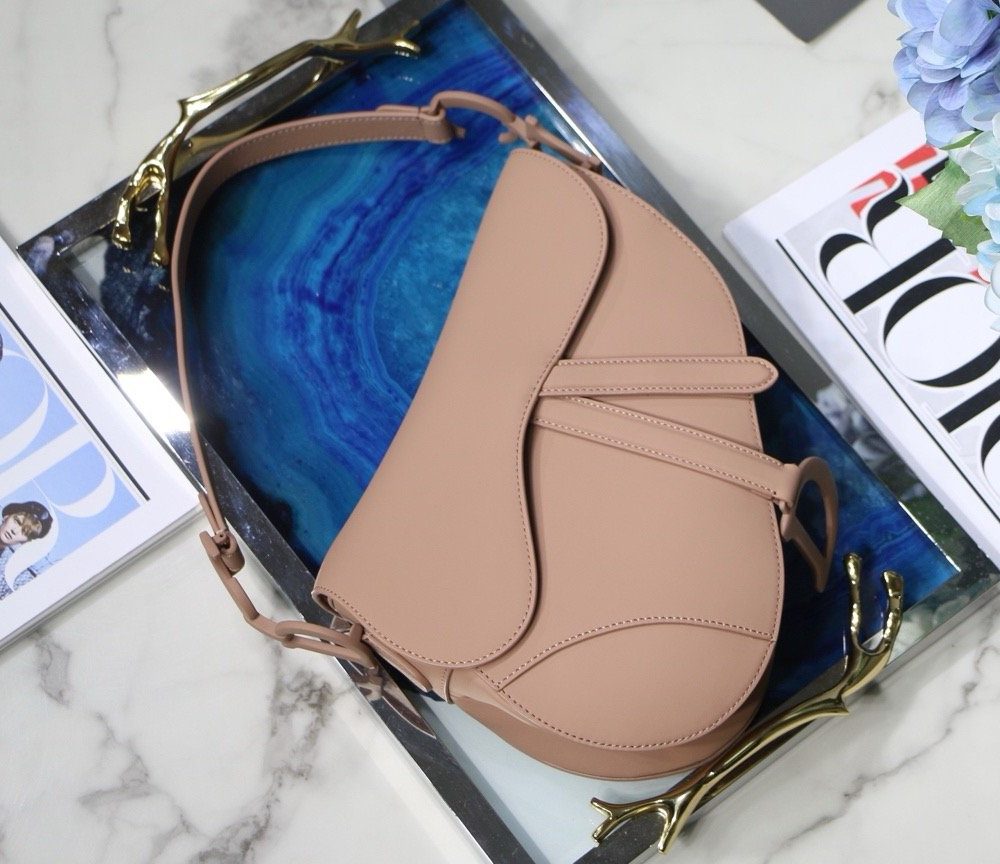 Dio.r Saddle🖤 frosted color buckle saddle bag