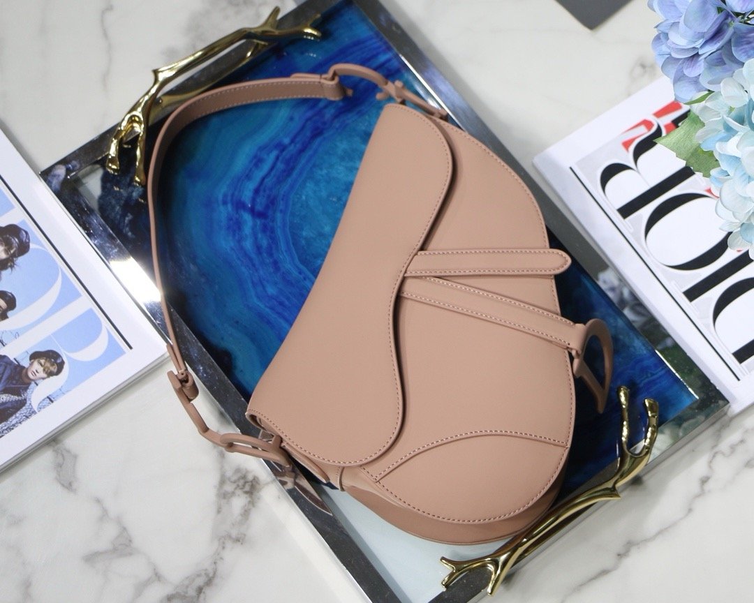 Dio.r Saddle🖤 frosted color buckle saddle bag