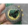 Rolex DIW Modified Datona Carbon Fiber Yellow Green Dial Swiss 4130 Movement