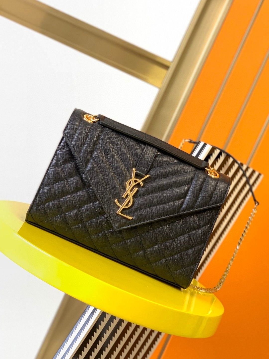 YSL Leather Envelope Bag