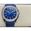 Patek Philippe Aquanaut 5168G-001 SS 3KF Best Edition Blue Dial on Blue Rubber Strap A324 Super Clone V3