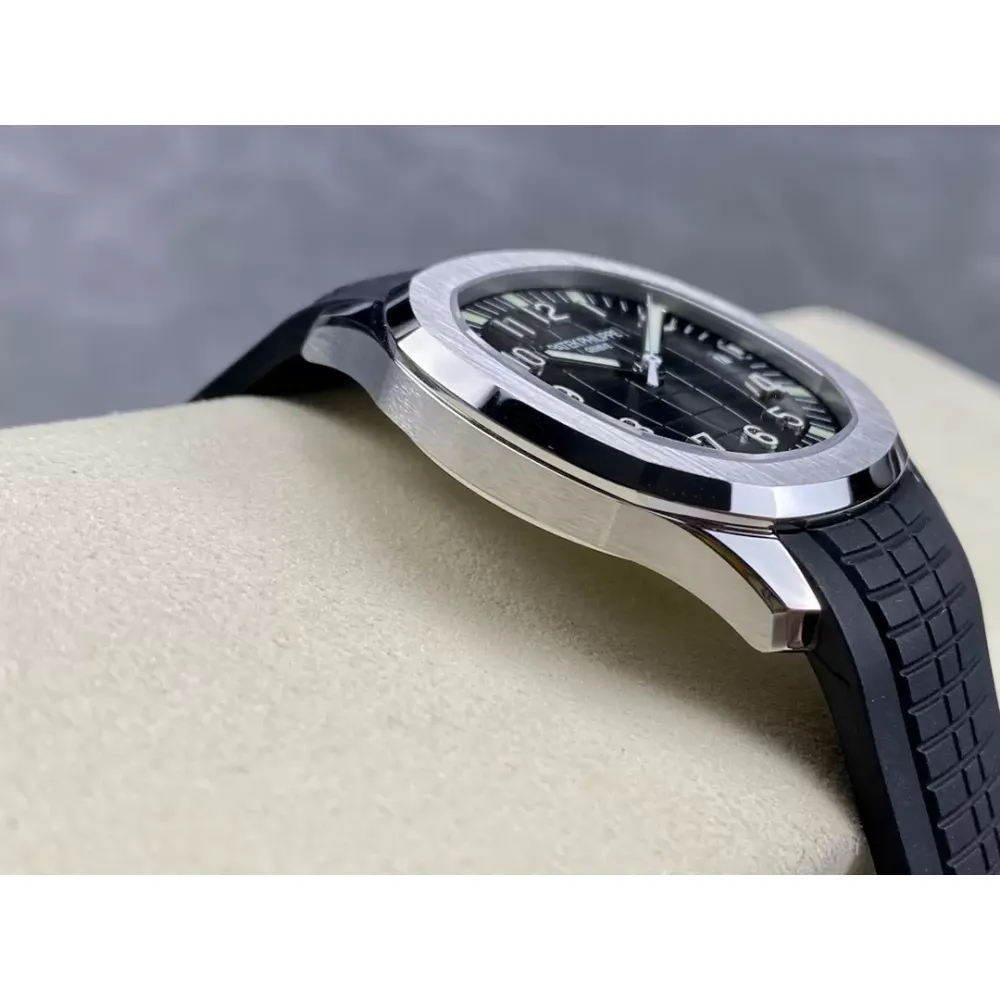 Patek Philippe Aquanaut 5167-001 SS 3KF Best Edition Gray Dial on Black Rubber Strap A324 Super Clone V3