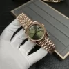 Rolex Day-Date 228235 Rose Gold Green Roman Dial President Bracelet Swiss 3255 Movement