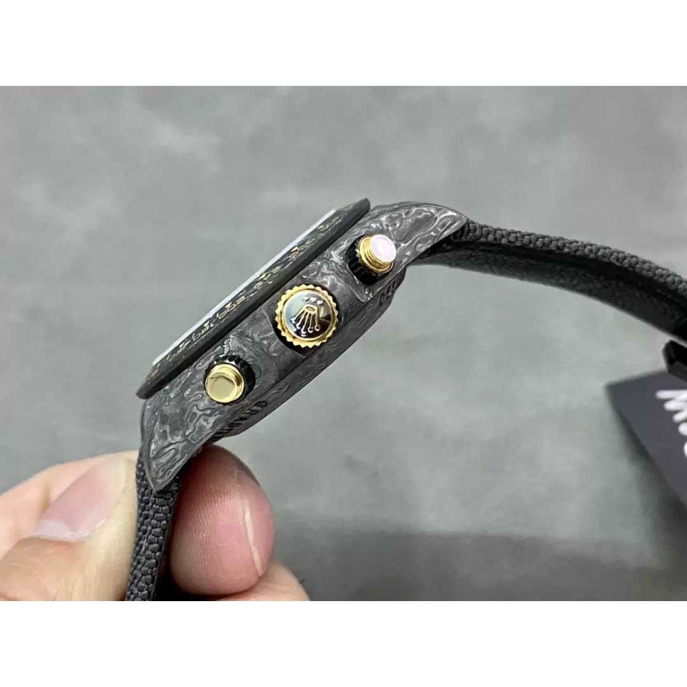 Rolex DIW Modified Datona Carbon Fiber Brown Gold Dial Swiss 4130 Movement