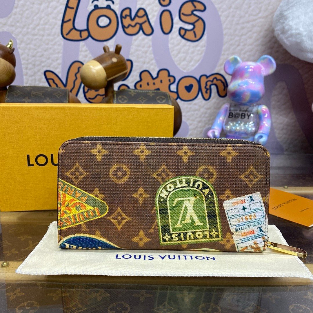 LV monogram brazza wallet in canvas