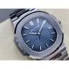Nautilus 5811/1G 3K factory 1:1 Best Edition Blue Textured Dial on SS Bracelet A330 Super Clone