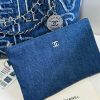 Chanel 24A 22Bag medium denim garbage bag AS3261W1080