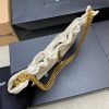 Cloud bag Mini leather shoulder bag Oil wax leather white/Antique gold 681632
