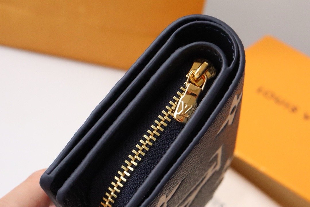 LV Silk Screen Blue Wallet Card Holder Wallet 11×8.5×3.5 cm