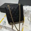 Chanel 23K litchi leather ball pattern chain backpack AS4490W1080